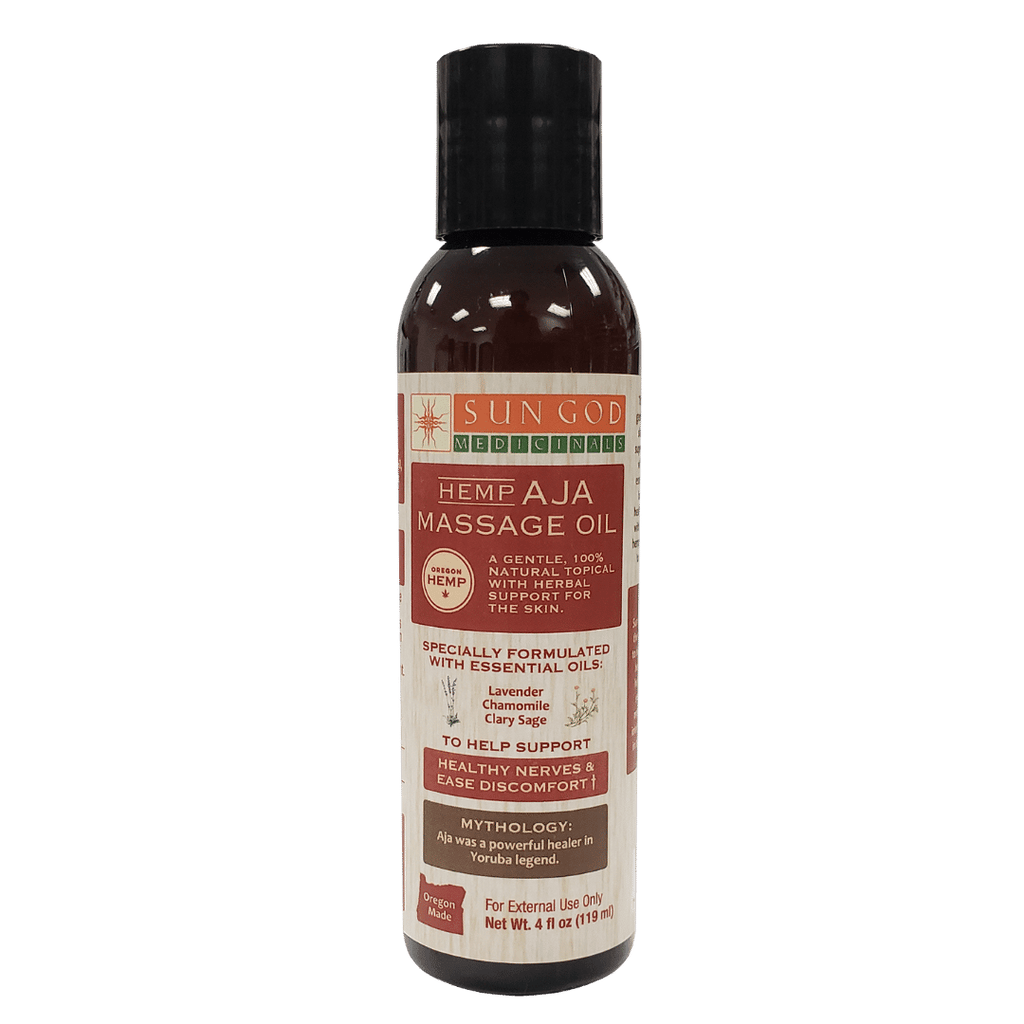 Aja Hemp Massage Oil 4 oz – Nourishing Relaxing Body Oil Hemp Massage Oil Oasis Select