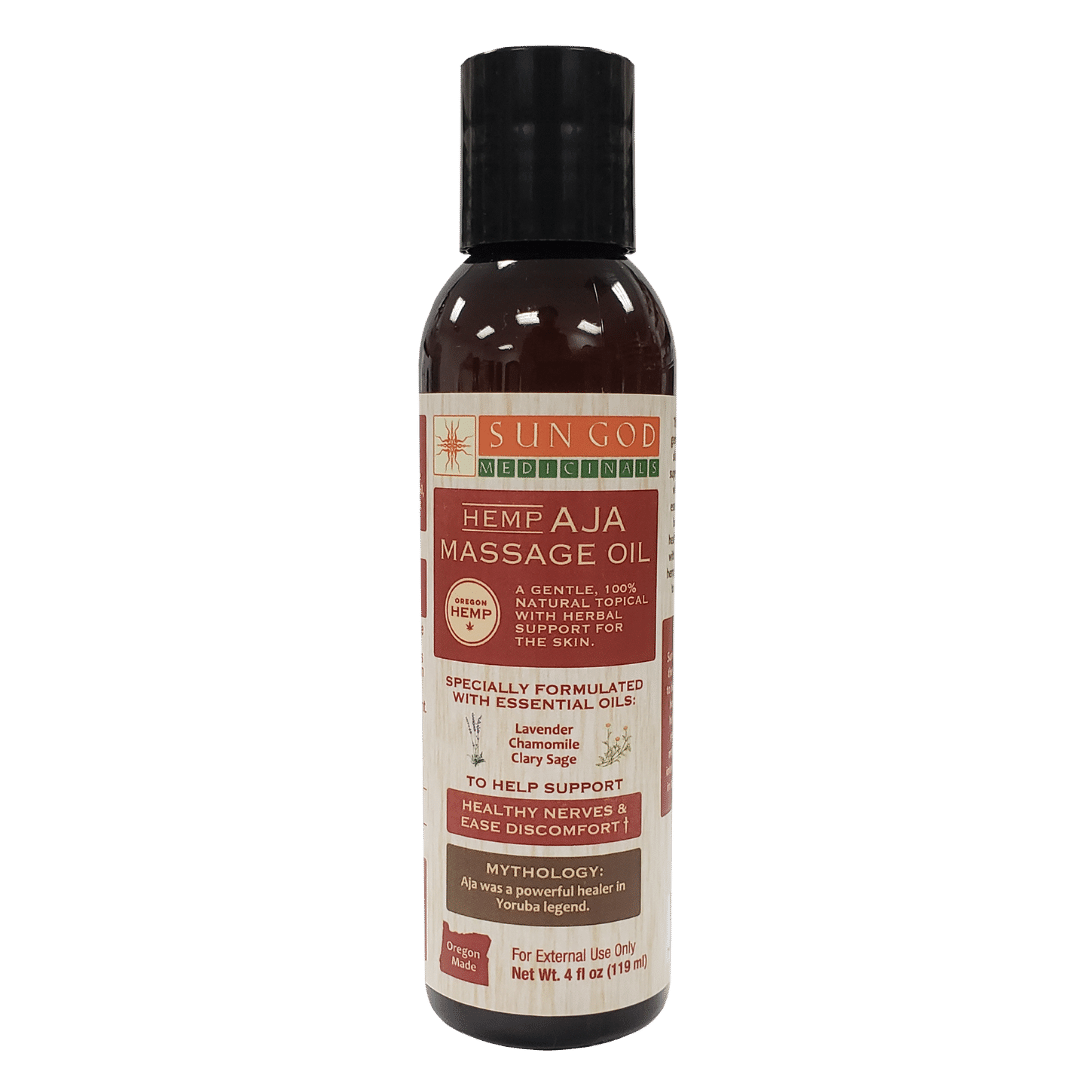 Aja Hemp Massage Oil 4 oz – Nourishing Relaxing Body Oil Hemp Massage Oil Oasis Select
