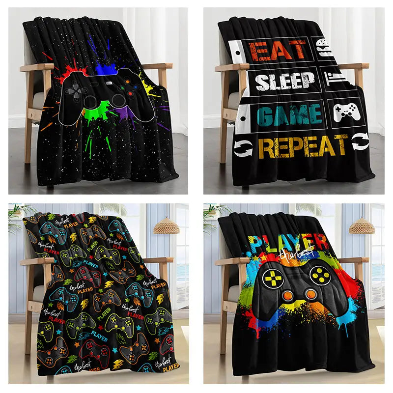Gamer Blanket – Soft Flannel Throw for Couch & Bedroom Flannel Throw Blanket Oasis Select