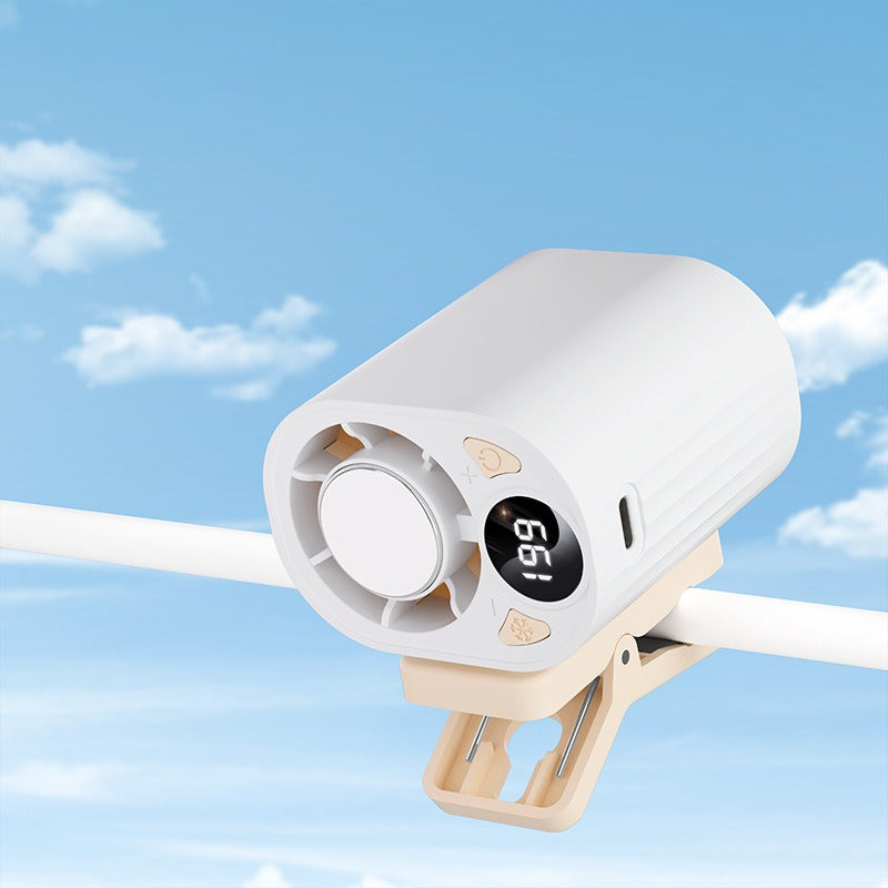 USB Rechargeable Outdoor Clip Fan – Ice-Pack Cooling Portable Clip Fan Oasis Select White-Cooling Model One Size