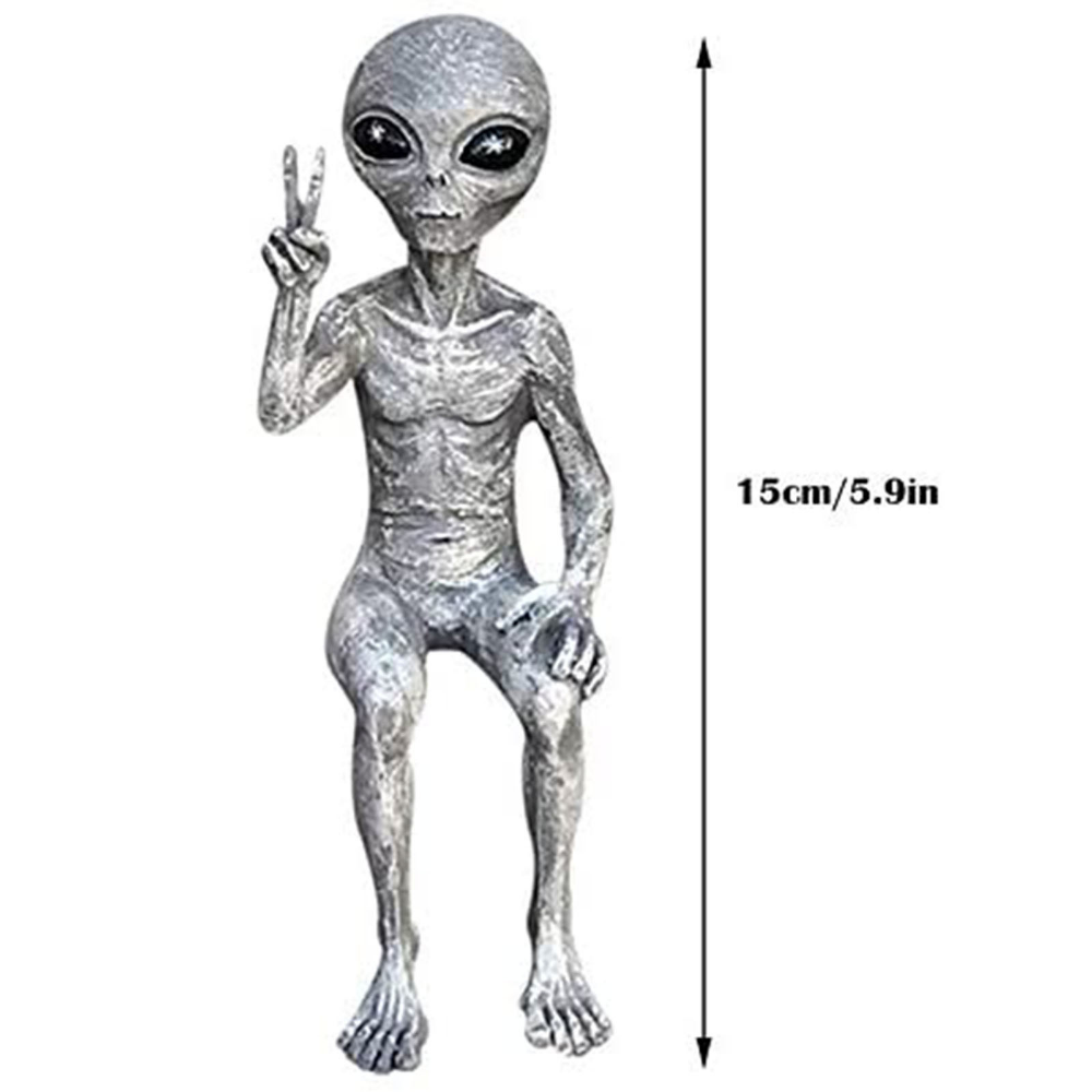 Alien Garden Figurine Set – Resin Statue for Indoor/Outdoor Garden Figurine Set Oasis Select