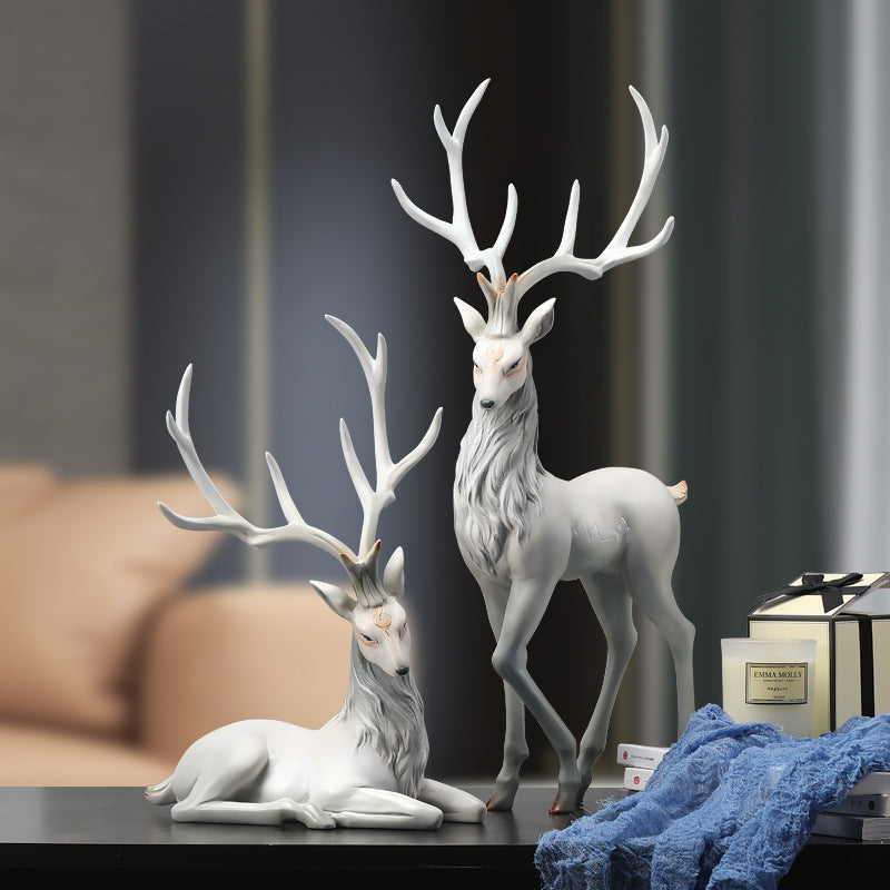 Elegant Resin Deer Figurine | Luxury Home Decor & Gift Decorative Figurine Oasis Select