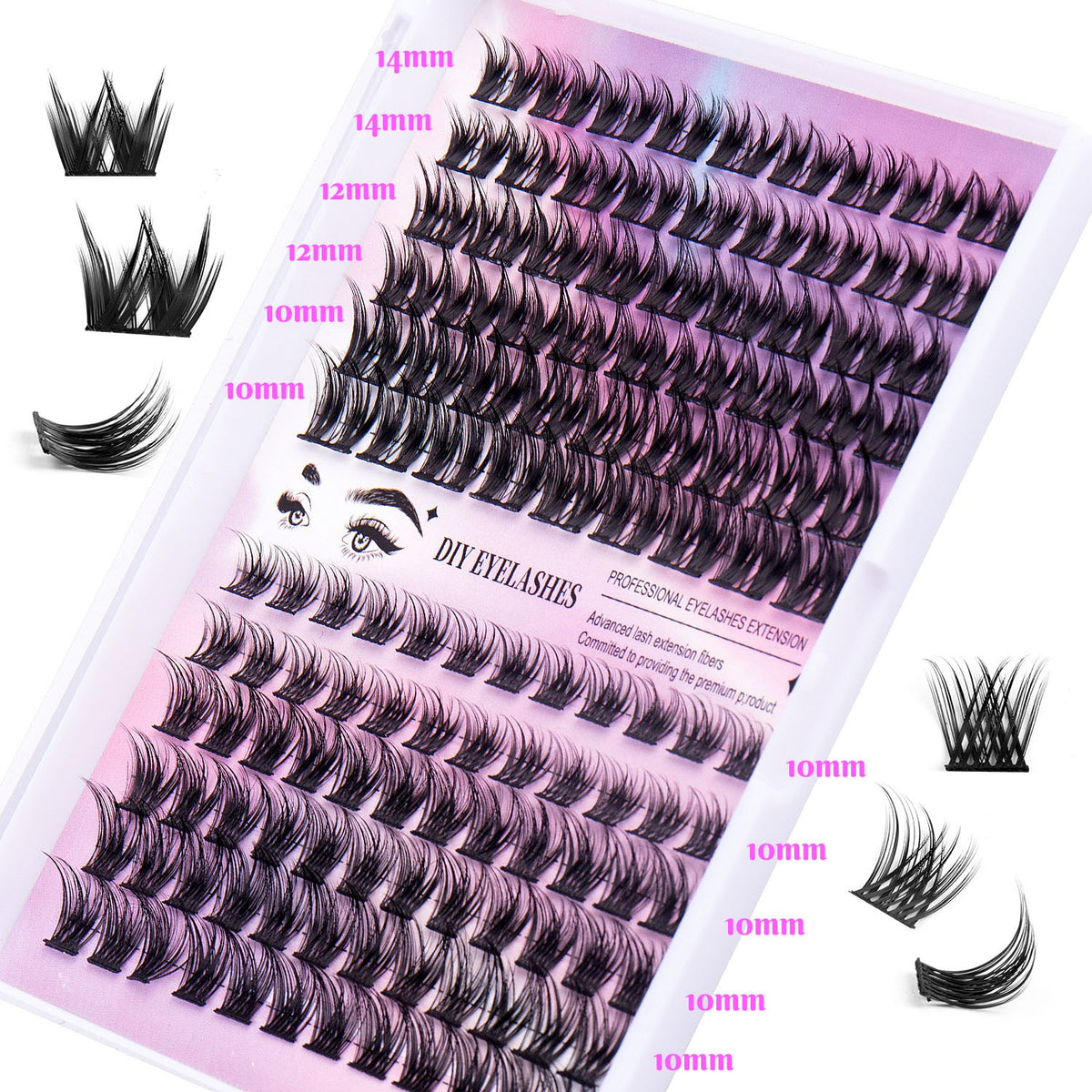 Segmented Fishtail False Eyelashes DIY Lash Kit | Oasis Select False Eyelash Kit Oasis Select
