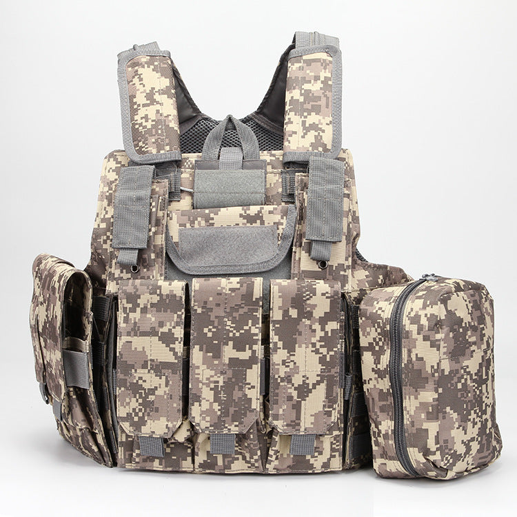 Tactical Camouflage Vest | Multi-Pocket Outdoor Paintball Gear Tactical Vest Oasis Select ACU camouflage