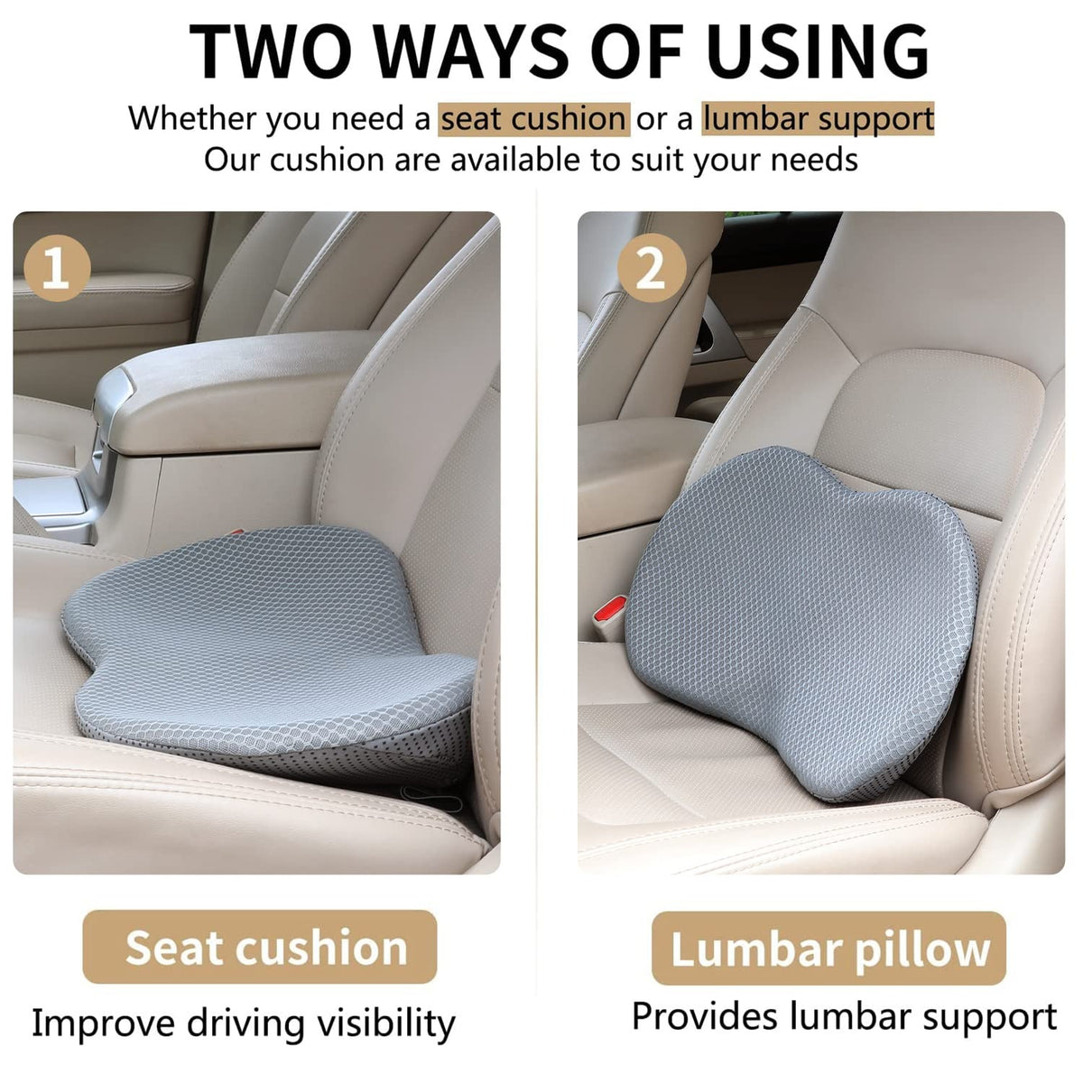 Thickened Car Seat Cushion – All-Season Driver Comfort Car Seat Cushion Oasis Select