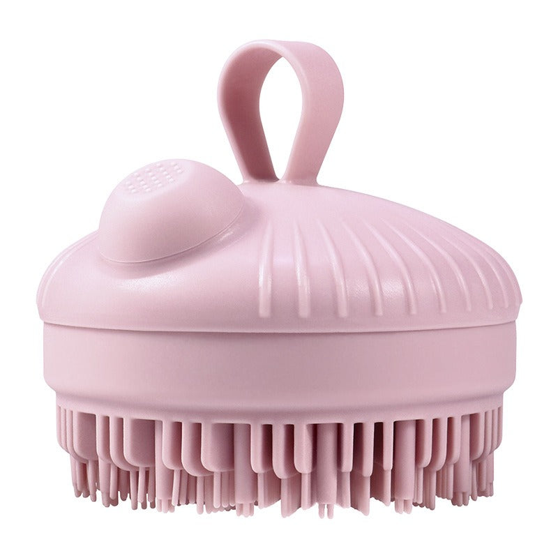 Silicone Scalp Cleansing Shampoo Brush | Massage & Wash Scalp Massage Brush Oasis Select Pink Bath Brush