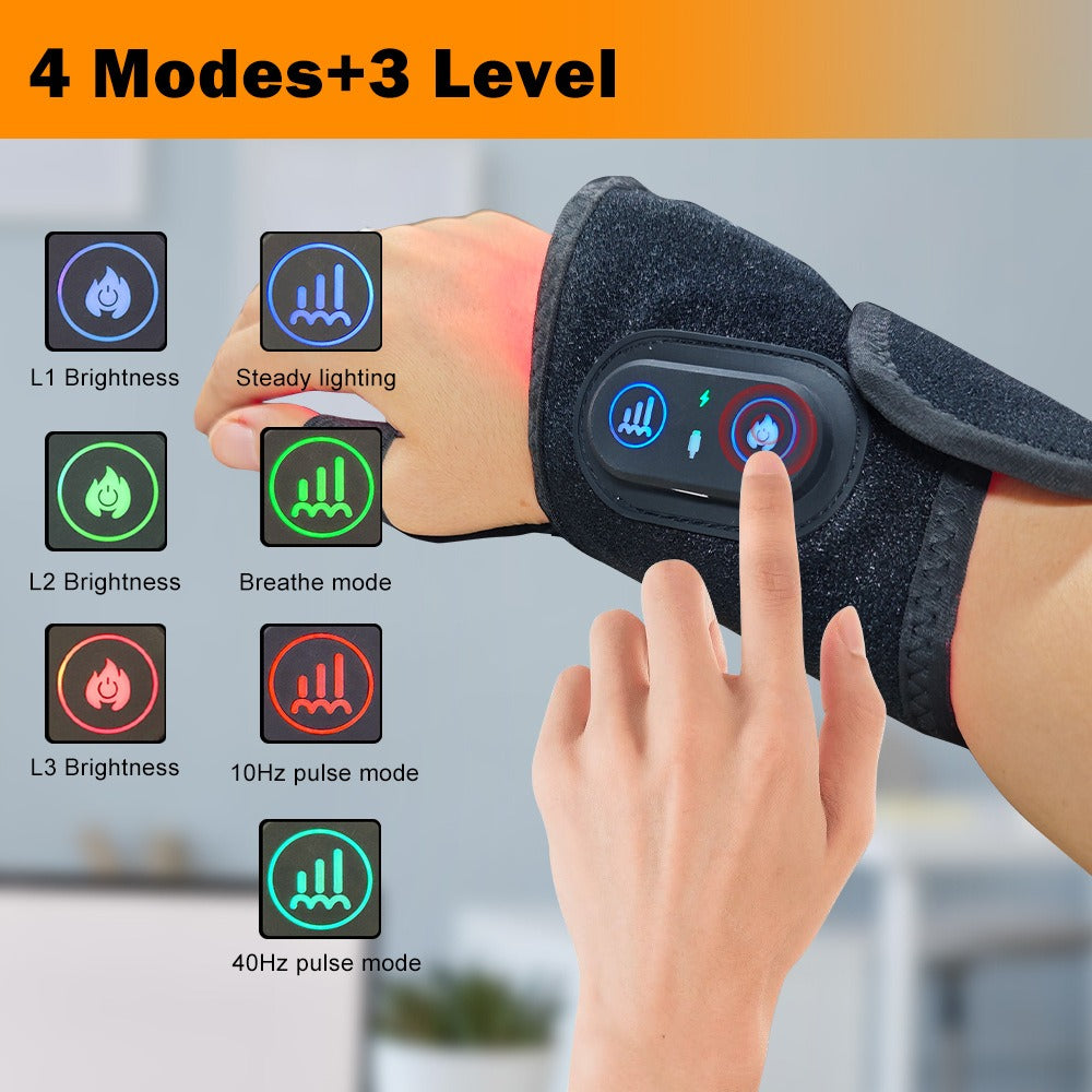Smart Red Light Therapy Hand & Wrist Strap | USB Rechargeable Light Therapy Wearable Oasis Select