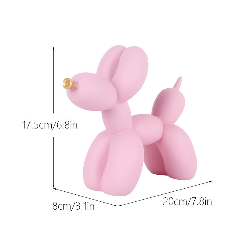Colorful Balloon Dog Figurine | European Water Transfer Art Decor