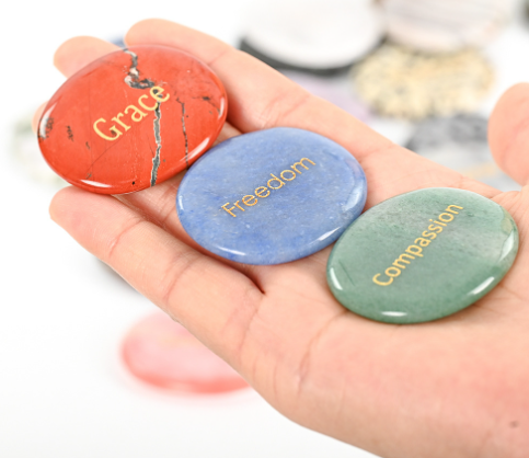 Natural Crystal Oval Gemstone Slabs – Polished Energy Stones Crystal Gemstone Slab Oasis Select