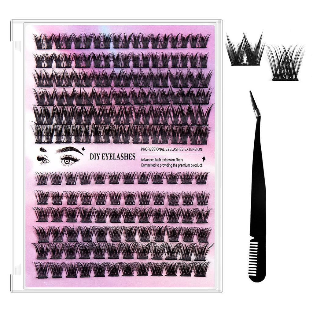 Segmented Fishtail False Eyelashes DIY Lash Kit | Oasis Select False Eyelash Kit Oasis Select Black Tweezers Style7