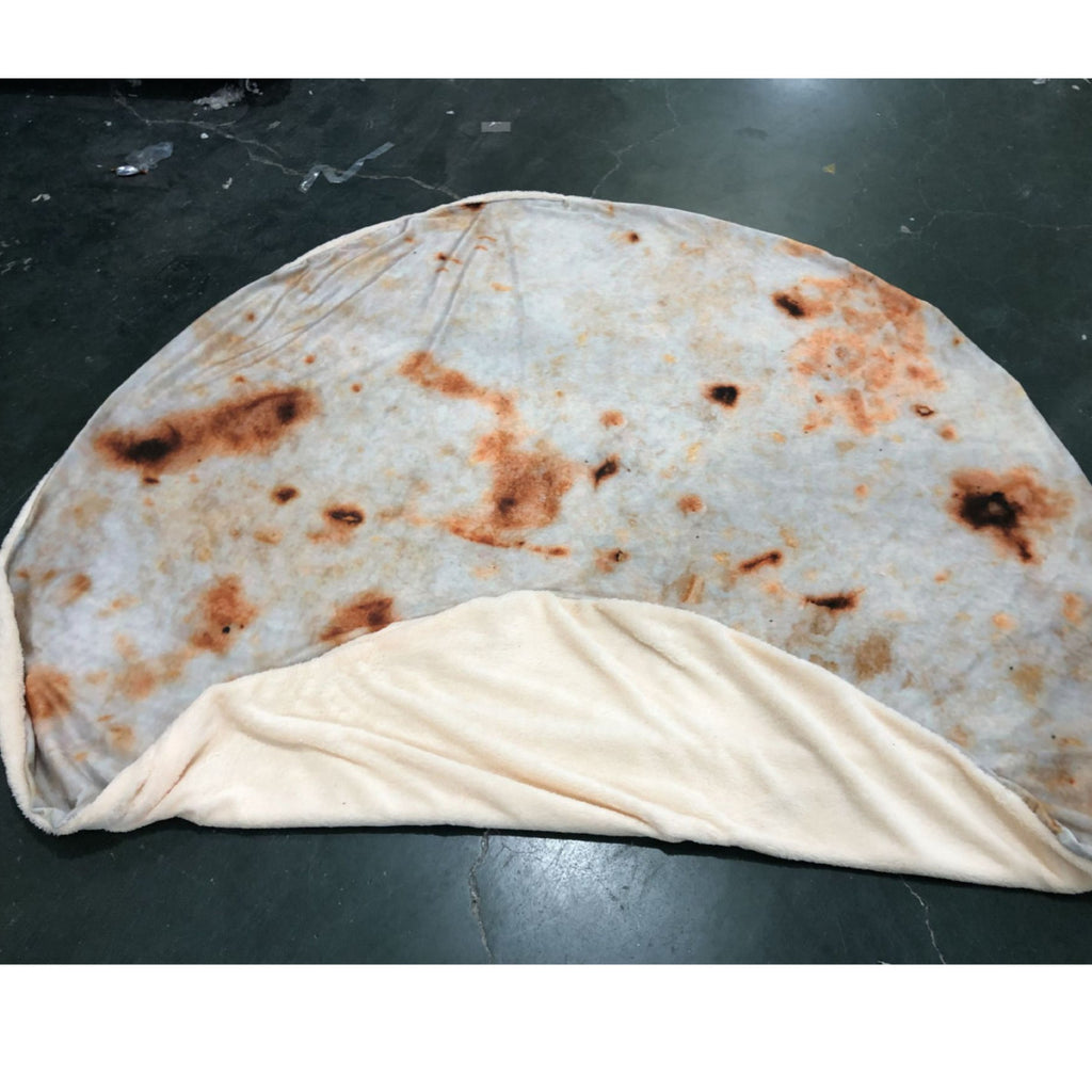 Burrito Fleece Throw Blanket – Super Soft 160x160cm Fleece Throw Blanket Oasis Select