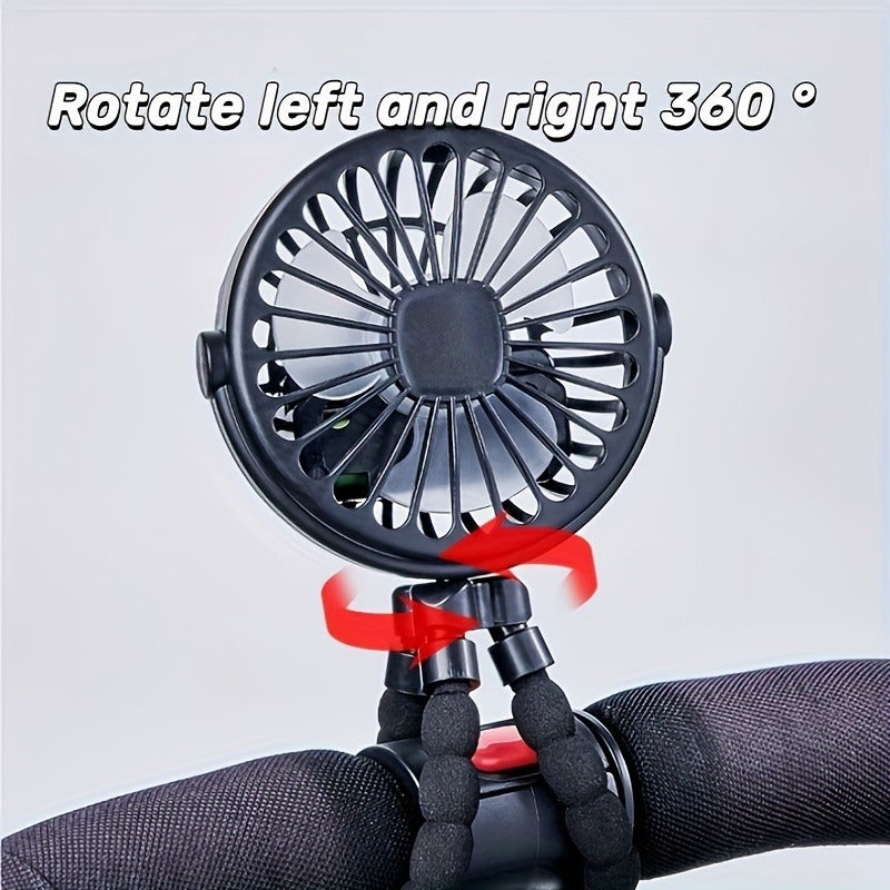 Portable USB Mini Octopus Fan with Light & Flexible Tripod Portable USB Fan Oasis Select