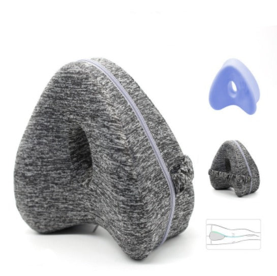 Heart-Shaped Memory Foam Leg Pillow | Better Sleep Support Memory Foam Leg Pillow Oasis Select Grey 25x23x13cm