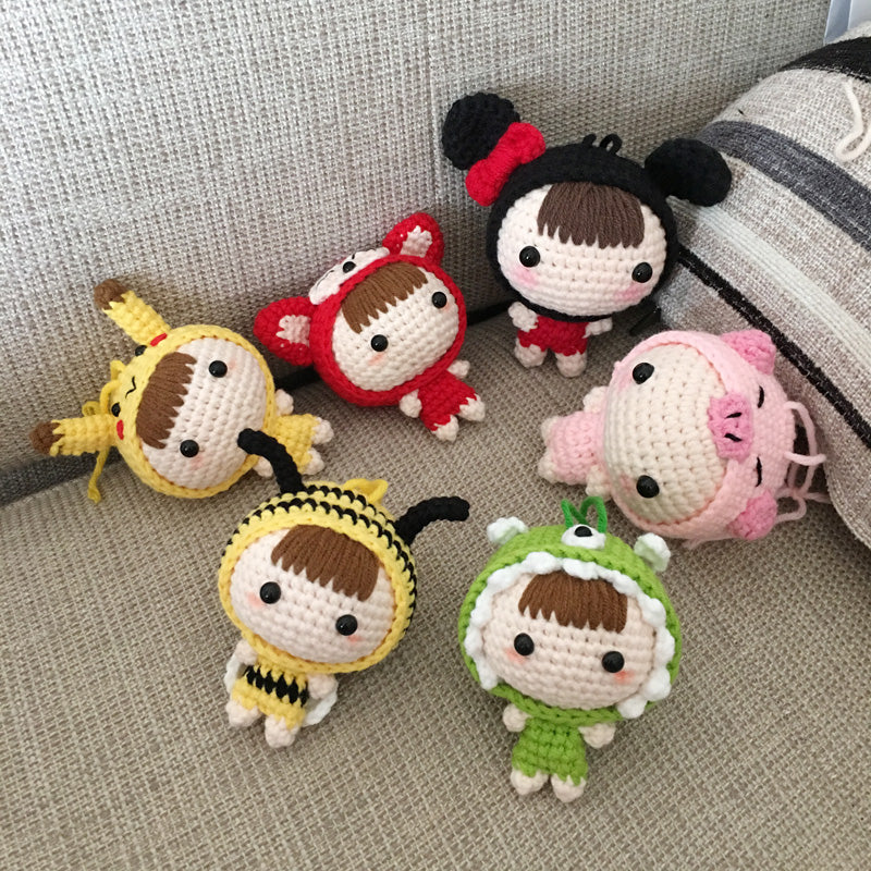 Crochet Doll Keychain Kit with Video Tutorial | DIY Craft Crochet Craft Kit Oasis Select